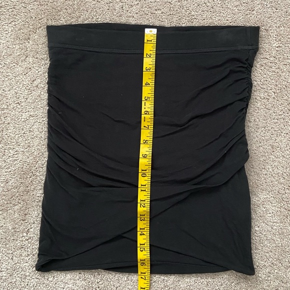 EUC James Perse black knit wrap front skirt / top size 3 - Picture 3 of 7